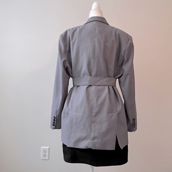boa. Grey Work Blazer with Tonal Belt - Picture 8 of 8